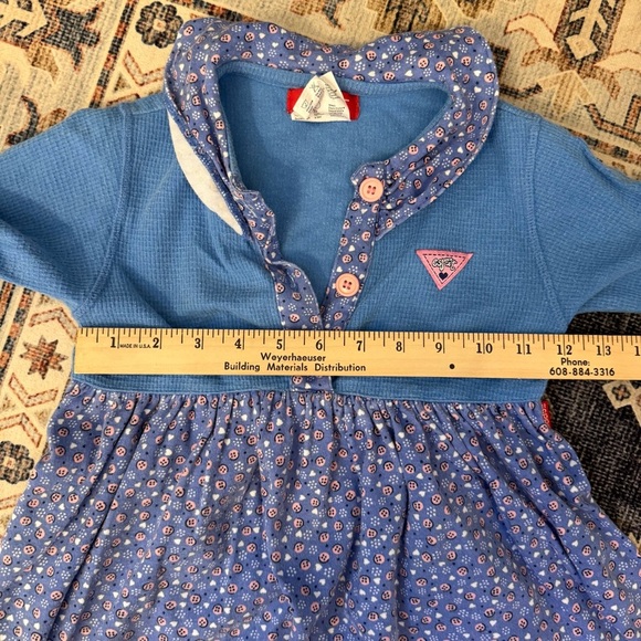ESPRIT Mini Button Design Long Sleeve 100% Cotton Dress Toddler Medium 4T/5T - Picture 9 of 11